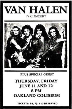 Van Halen: Oakland, CA @ Oakland Arena 1981